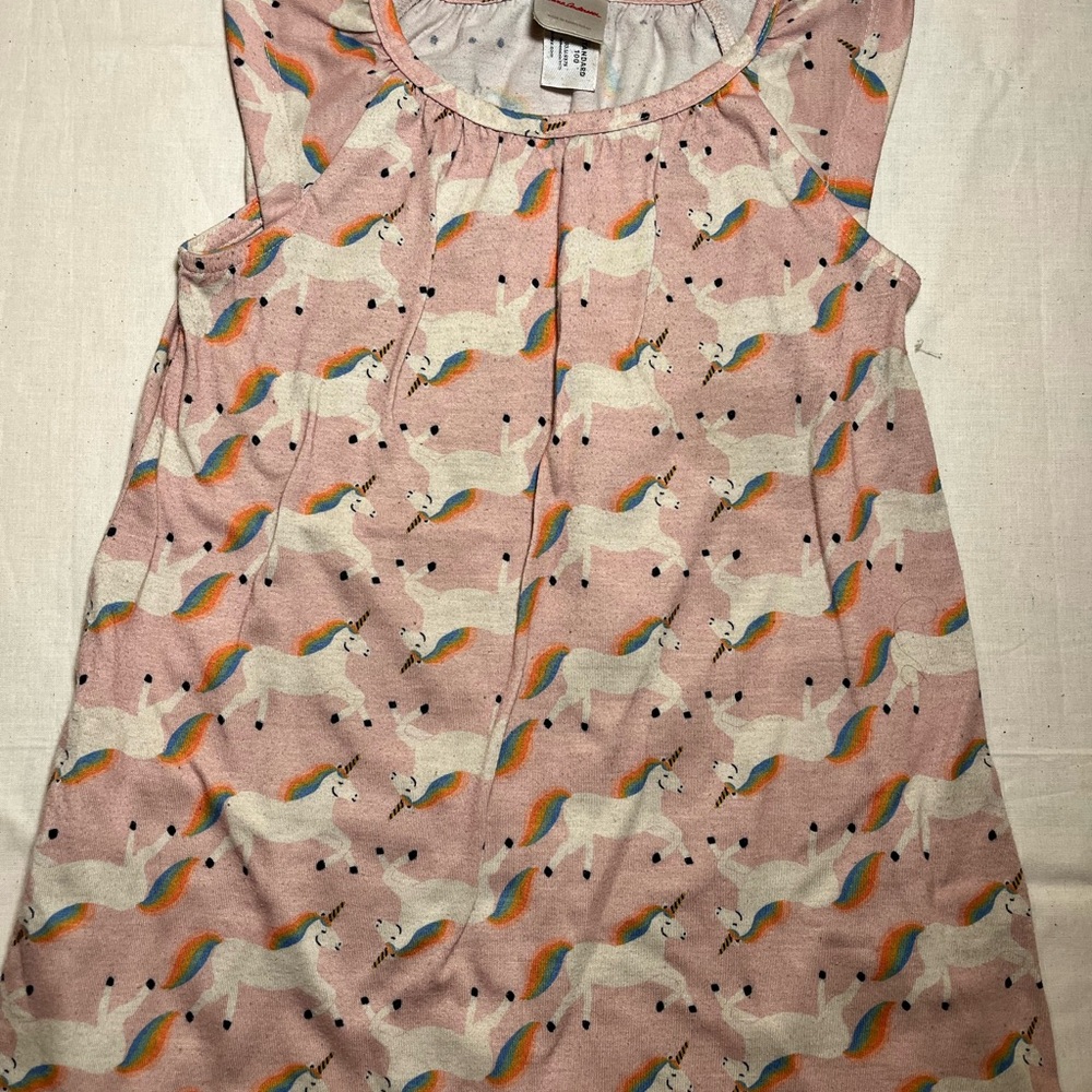 Hanna Andersson Girls Pink Unicorn Nightgown
